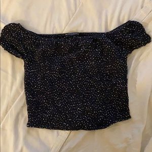 BRANDY MELVILLE SCRUNCHY POLKA SHIRT